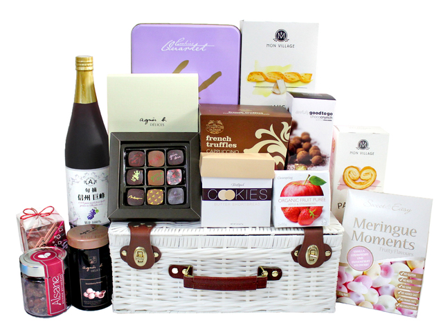 Wine n Food Hamper - Premium Picnic Juice And Food Gift Hamper FH84 - L97085 Photo